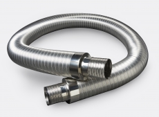 CONDUIT ISOLE FLEXIBLE INOX 100 INT ET166 EXT COUPE DE 3M