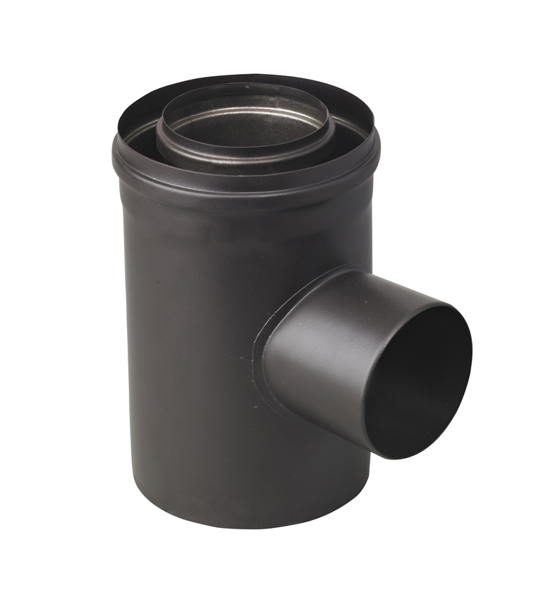 CONDUIT PRISE AIR PIQUAGE 60 M  CONCENTRIQUE INT INOX  316 100 GALVANISE NOIR EXT 150