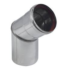 COUDE 2 PARTIES INOX 316 PRO RIGIDTEN 45° Ø150 AVEC JOINT  SILICONE