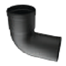 COUDE ALU NOIR 90&deg; D.60MM