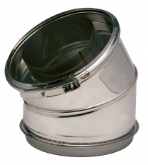 COUDE  INOX  ISOLE A 30° 150/200  INT 316 EXT 304