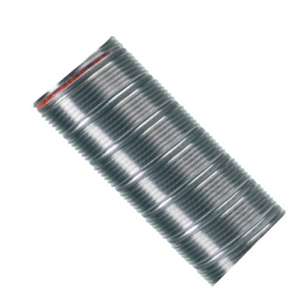 LE MÈTRE TUBAGE FLEXIBLE SIMPLE  INOX-INTÉRIEUR ONDULE 125/131