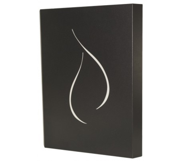 PLAQUE DE PROTECTION MURALE ISOLEE 860 X 1200 MOTIF FLAMME NOIRE