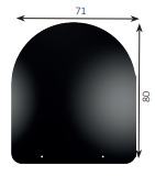 PLAQUE DE PROTECTION PLANCHER 71X80 NOIRE