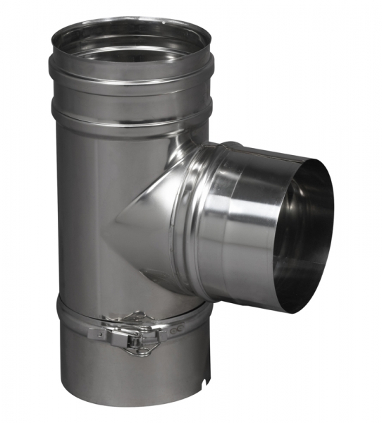 TE EQ 90° INOX 316  MF PIQUAGE M 139 AVEC COLLIER DE SECUITE